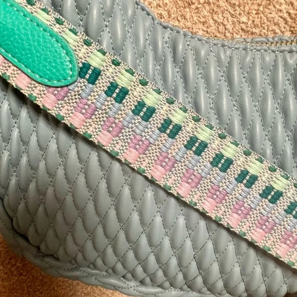 Madison West blue quilted bag. - Picture 4 of 6